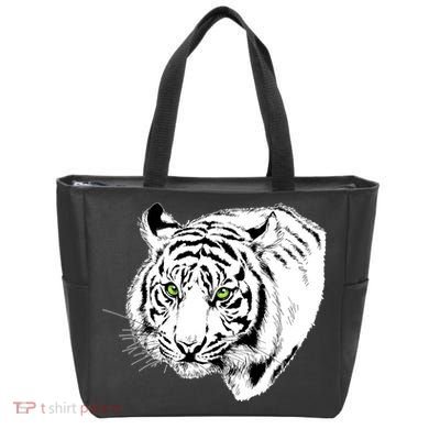 White Tiger Face Tote Bag