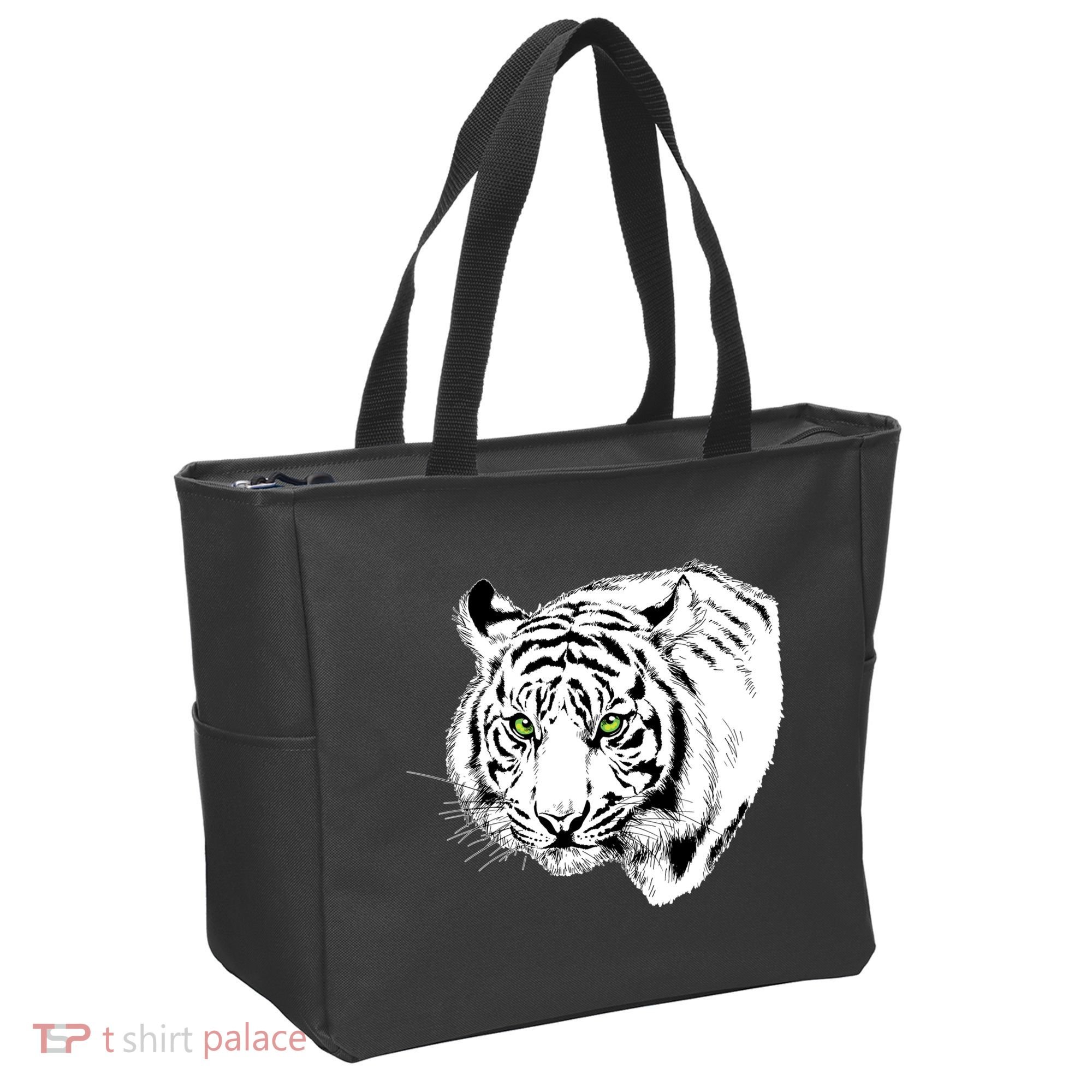 White Tiger Face Tote Bag