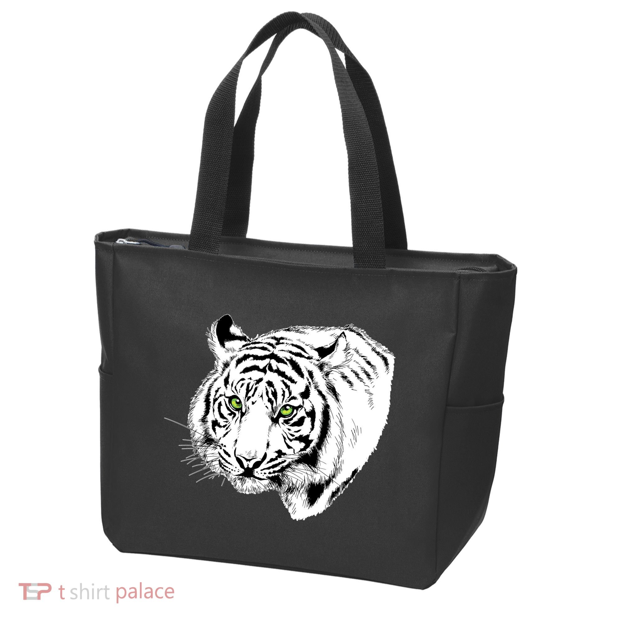 White Tiger Face Tote Bag
