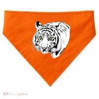 White Tiger Face USA-Made Doggie Bandana thumb 0