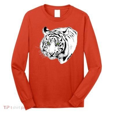 White Tiger Face Long Sleeve Shirt