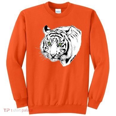 White Tiger Face Sweatshirt
