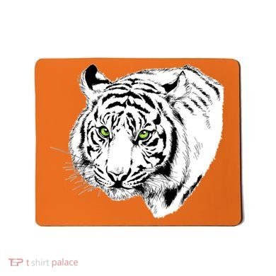 White Tiger Face Mousepad