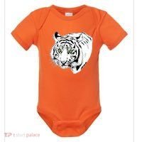 White Tiger Face Baby Bodysuit thumb 0
