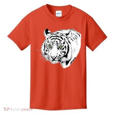 White Tiger Face Kids T-Shirt