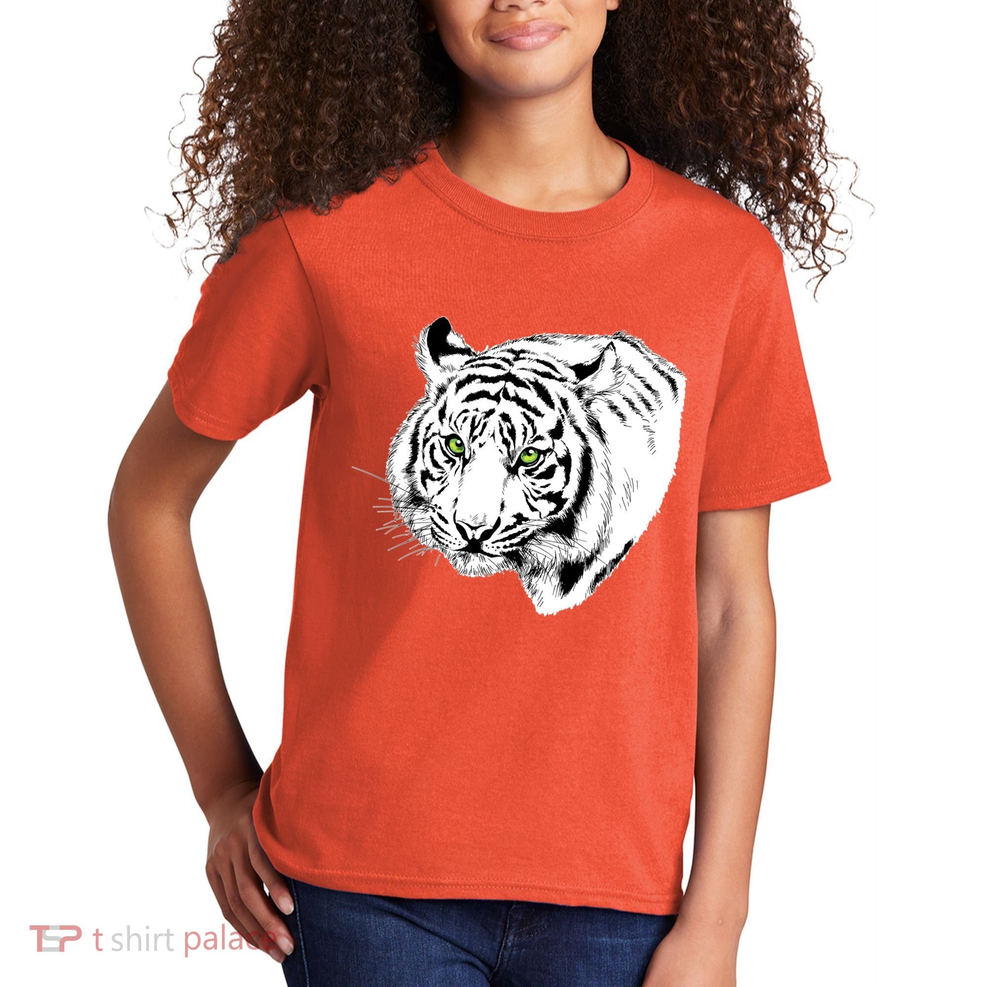 White Tiger Face Kids T-Shirt