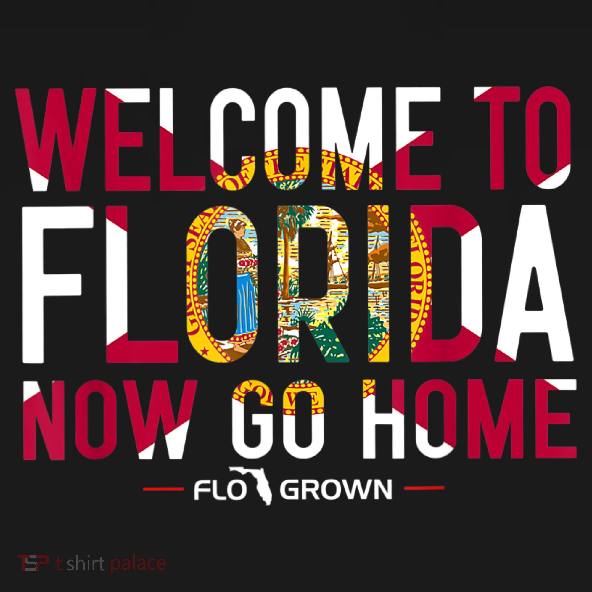 Welcome To Florida Now Go Home USA-Made Doggie Bandana