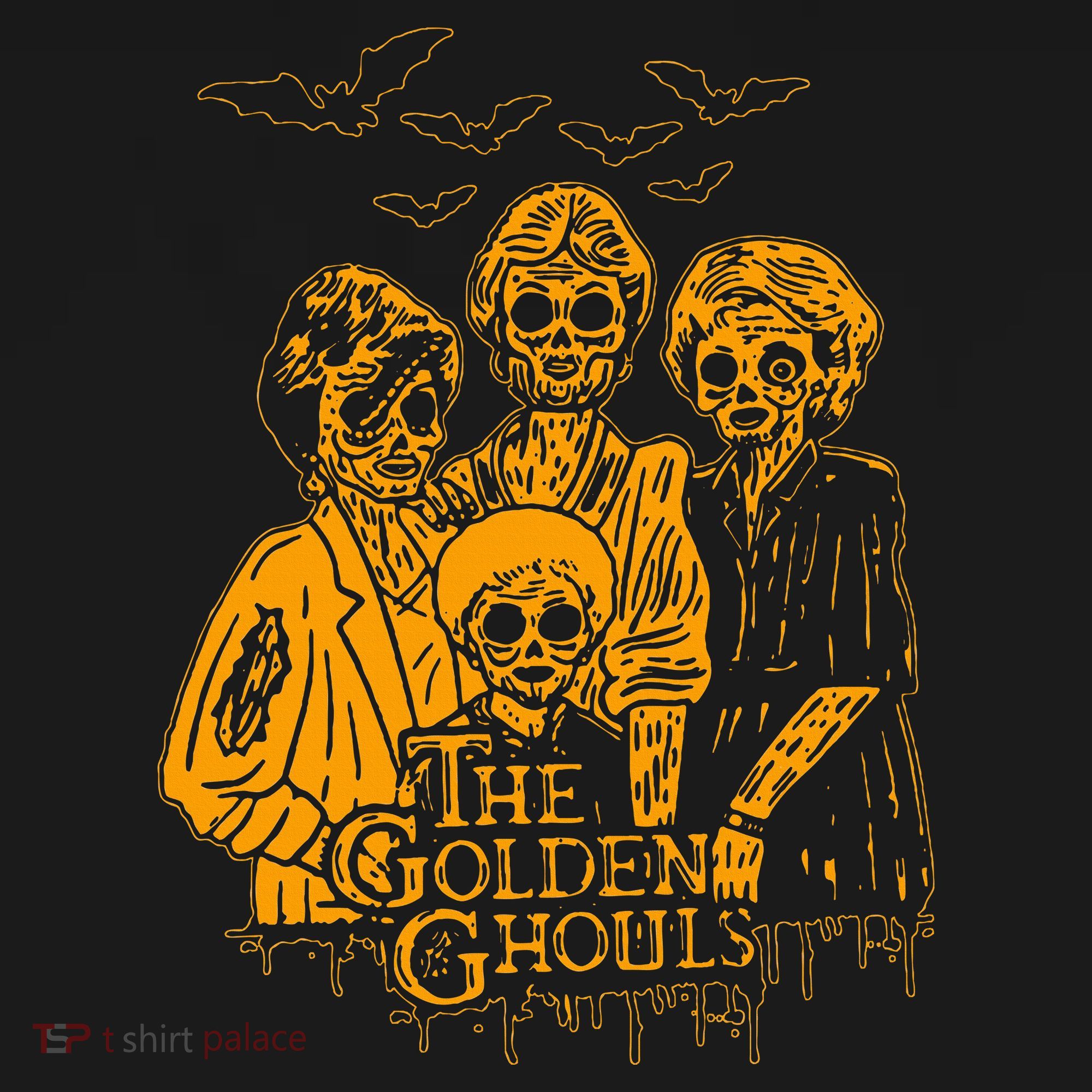 Women The Golden Ghouls Skeleton Bat Halloween Costumes Women's Tank Top