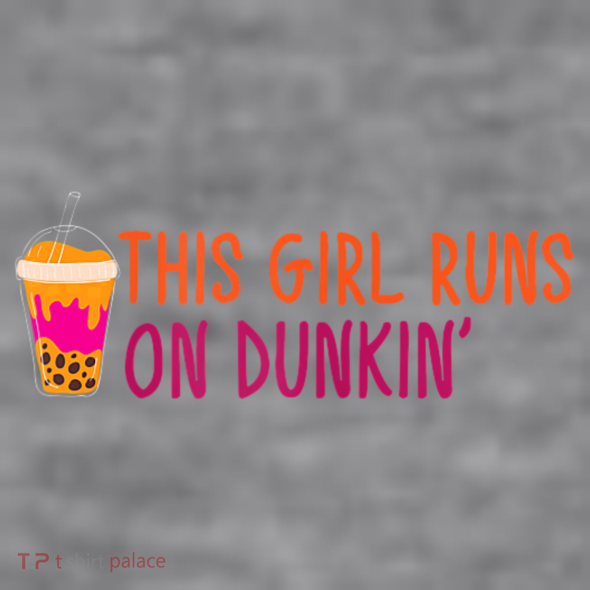 Womens This Girl Runs On Dunkin' Funny Essential Women's Racerback Cropped Tank