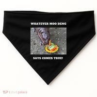 Won Thank God Trump Hippo Moo Deng Prediction Greatest USA-Made Doggie Bandana thumb 0