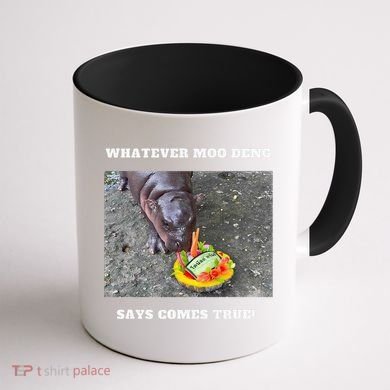 Won Thank God Trump Hippo Moo Deng Prediction Greatest Coffee Mug back