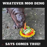 Won Thank God Trump Hippo Moo Deng Prediction Greatest Women's Hoodie thumb 2