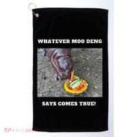 Won Thank God Trump Hippo Moo Deng Prediction Greatest Golf Towel thumb 0