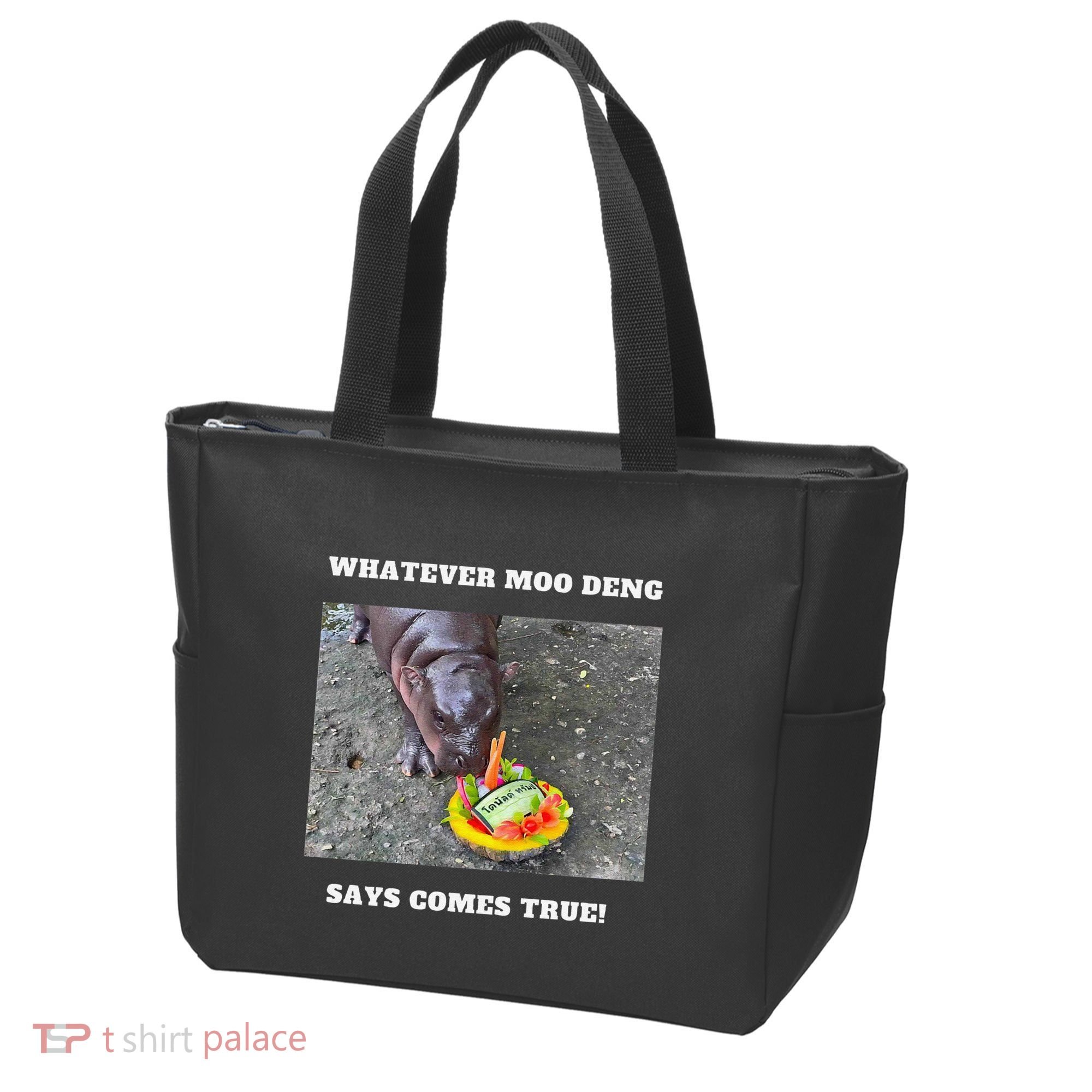 Won Thank God Trump Hippo Moo Deng Prediction Greatest Tote Bag