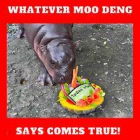 Won Thank God Trump Hippo Moo Deng Prediction Greatest Santa Hat thumb 1