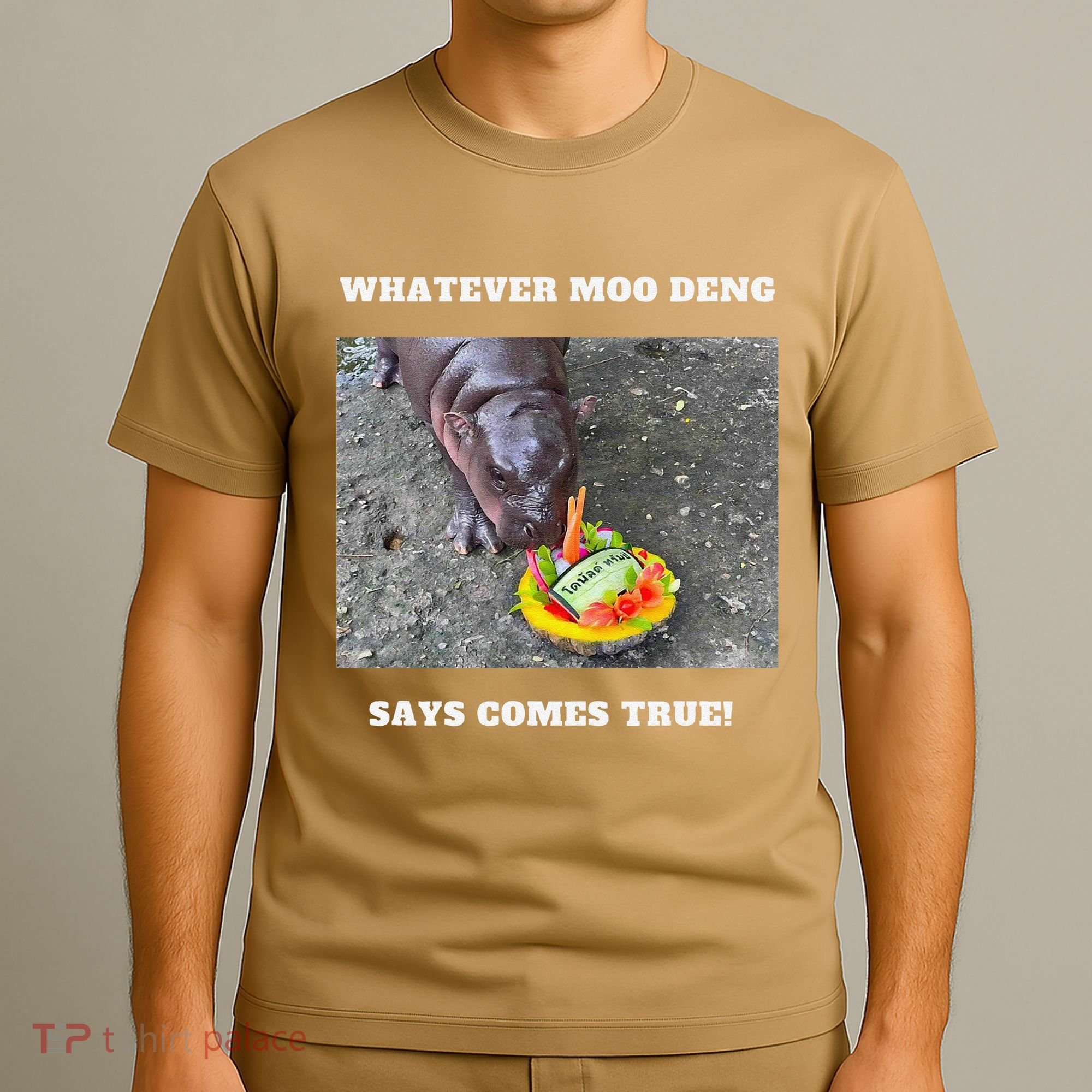 Won Thank God Trump Hippo Moo Deng Prediction Greatest T-Shirt