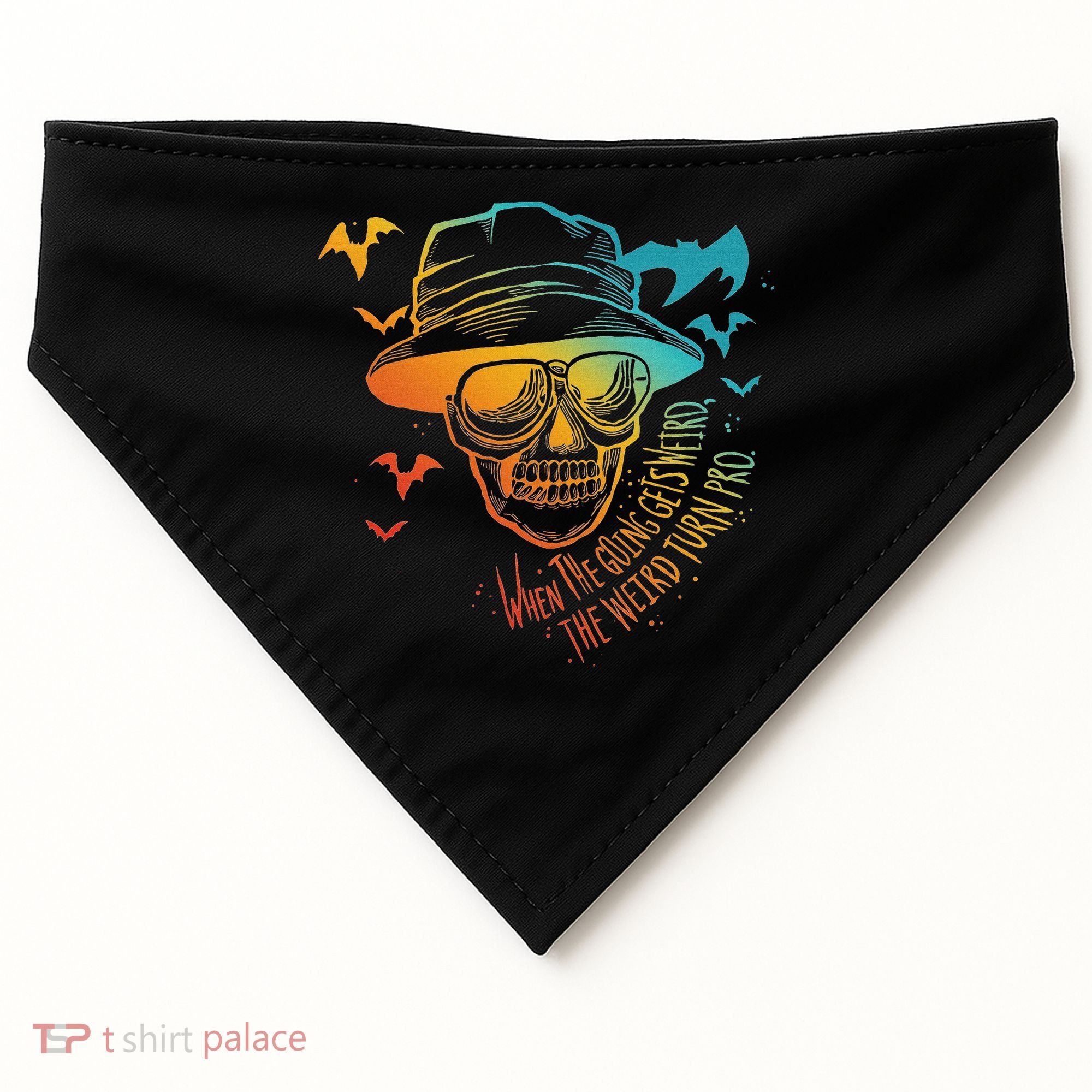 When The Going Gets Weird The Weird Turn Pro USA-Made Doggie Bandana