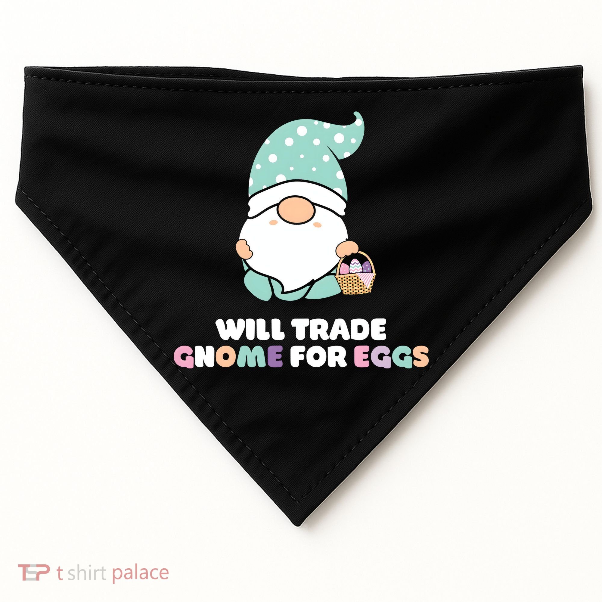 Will Trade Gnome For Easter Eggs Easter Day Gift USA-Made Doggie Bandana