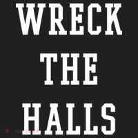 Wreck The Halls Christmas Holiday Golf Towel thumb 3