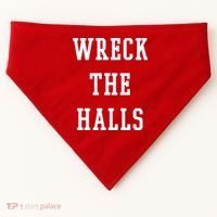 Wreck The Halls Christmas Holiday USA-Made Doggie Bandana thumb 0