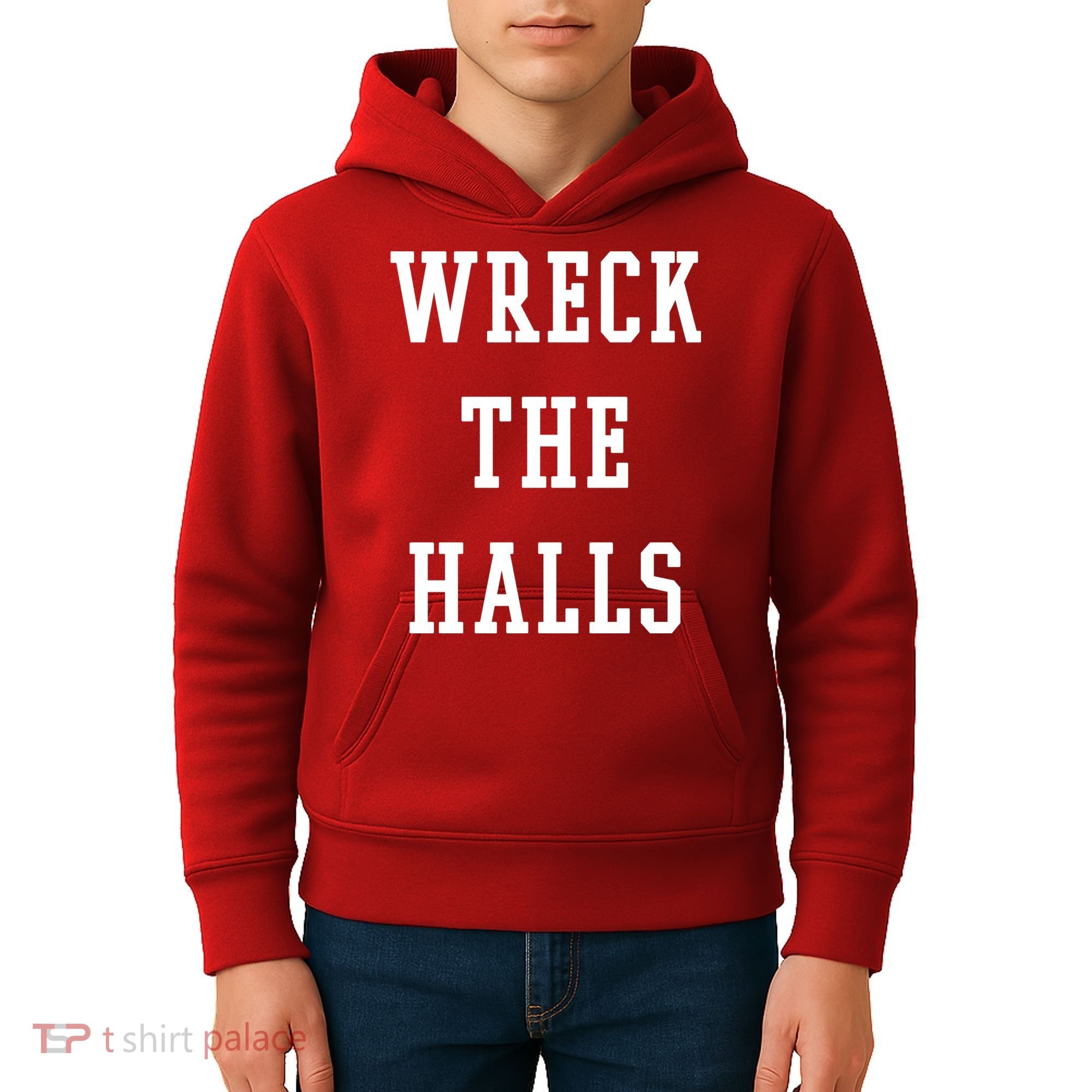 Wreck The Halls Christmas Holiday Kids Hoodie