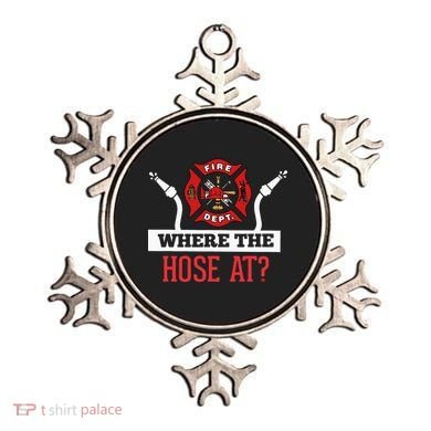 Where The Hose At Funny Firefighter Ornament