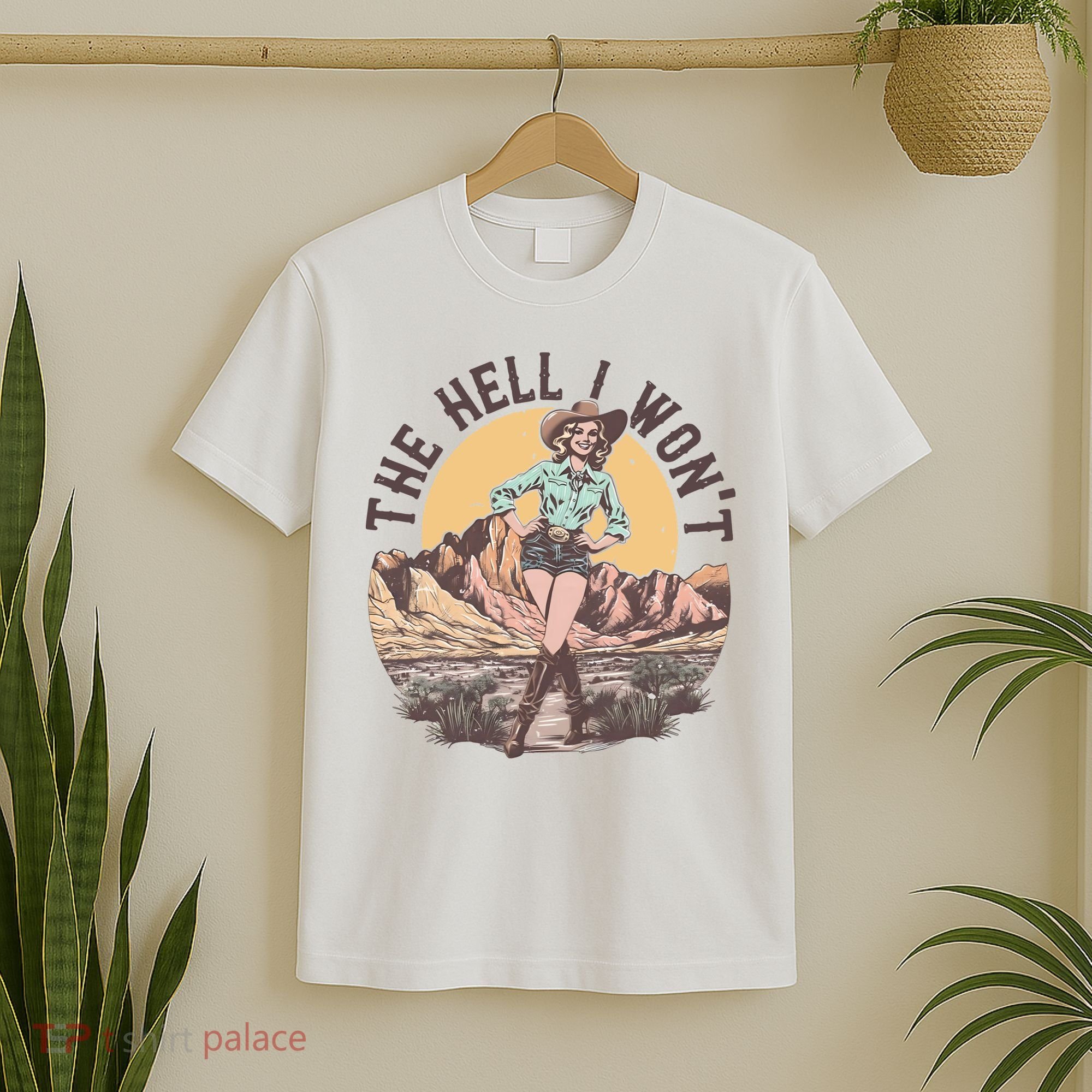 Western The Hell I Wont Cowgirl Country Music T-Shirt