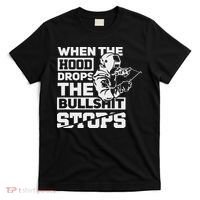 When The Hood Drops Funny Welder Gift Pipeliner Welding T-Shirt thumb 0