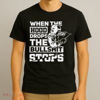 When The Hood Drops Funny Welder Gift Pipeliner Welding T-Shirt thumb 3