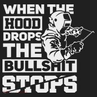 When The Hood Drops Funny Welder Gift Pipeliner Welding Beanie thumb 2