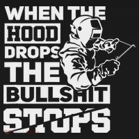 When The Hood Drops Funny Welder Gift Pipeliner Welding Women's Hoodie thumb 2