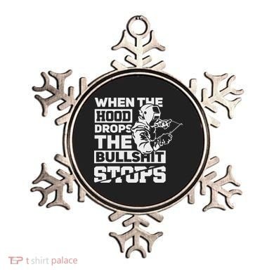 When The Hood Drops Funny Welder Gift Pipeliner Welding Ornament