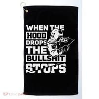 When The Hood Drops Funny Welder Gift Pipeliner Welding Golf Towel thumb 0