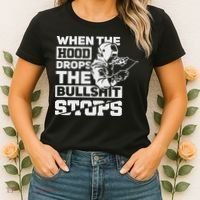 When The Hood Drops Funny Welder Gift Pipeliner Welding Women's T-Shirt thumb 2