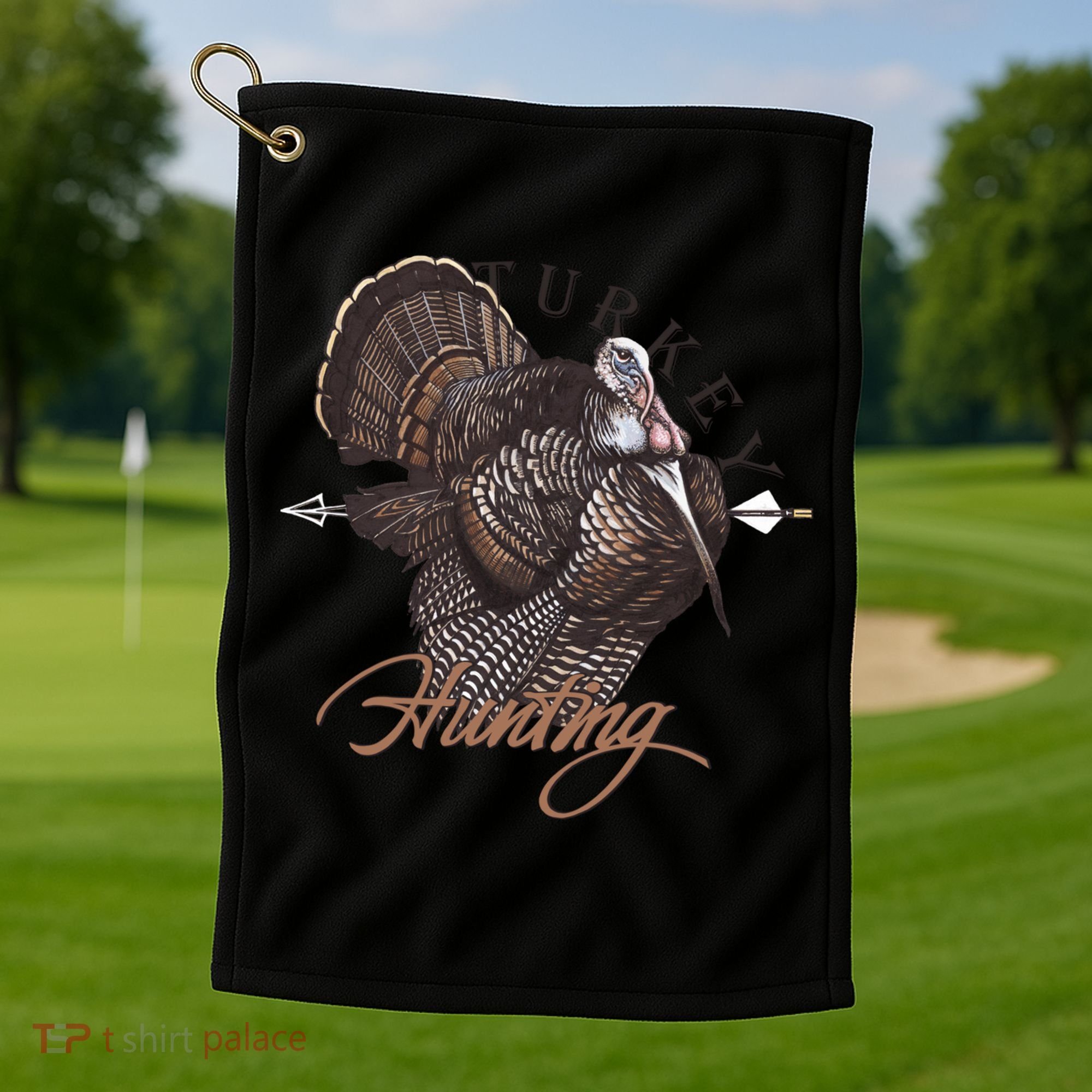 Wild Turkey Hunting Gift Golf Towel