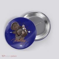 Wild Turkey Hunting Gift Button thumb 0