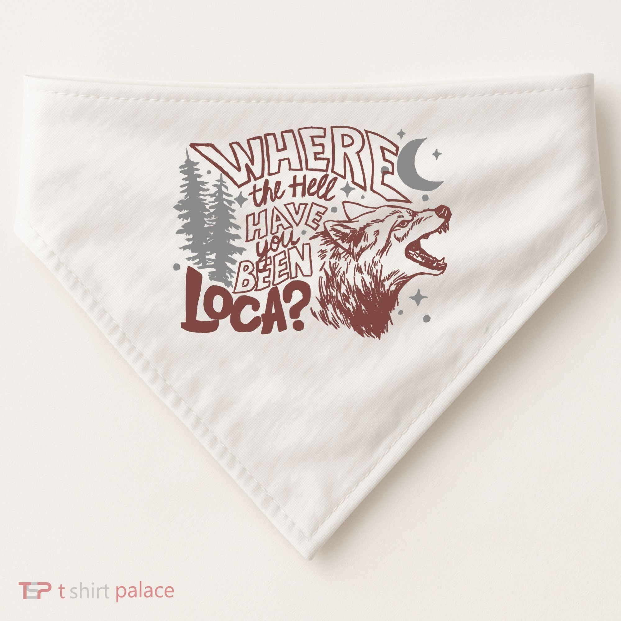 Where The Hell Have You Been Loca Retro Bella Team USA-Made Doggie Bandana
