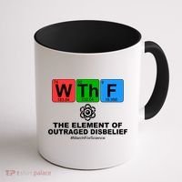 WTHF WTF The Element of Outraged Disbelief March For Science Coffee Mug thumb 1