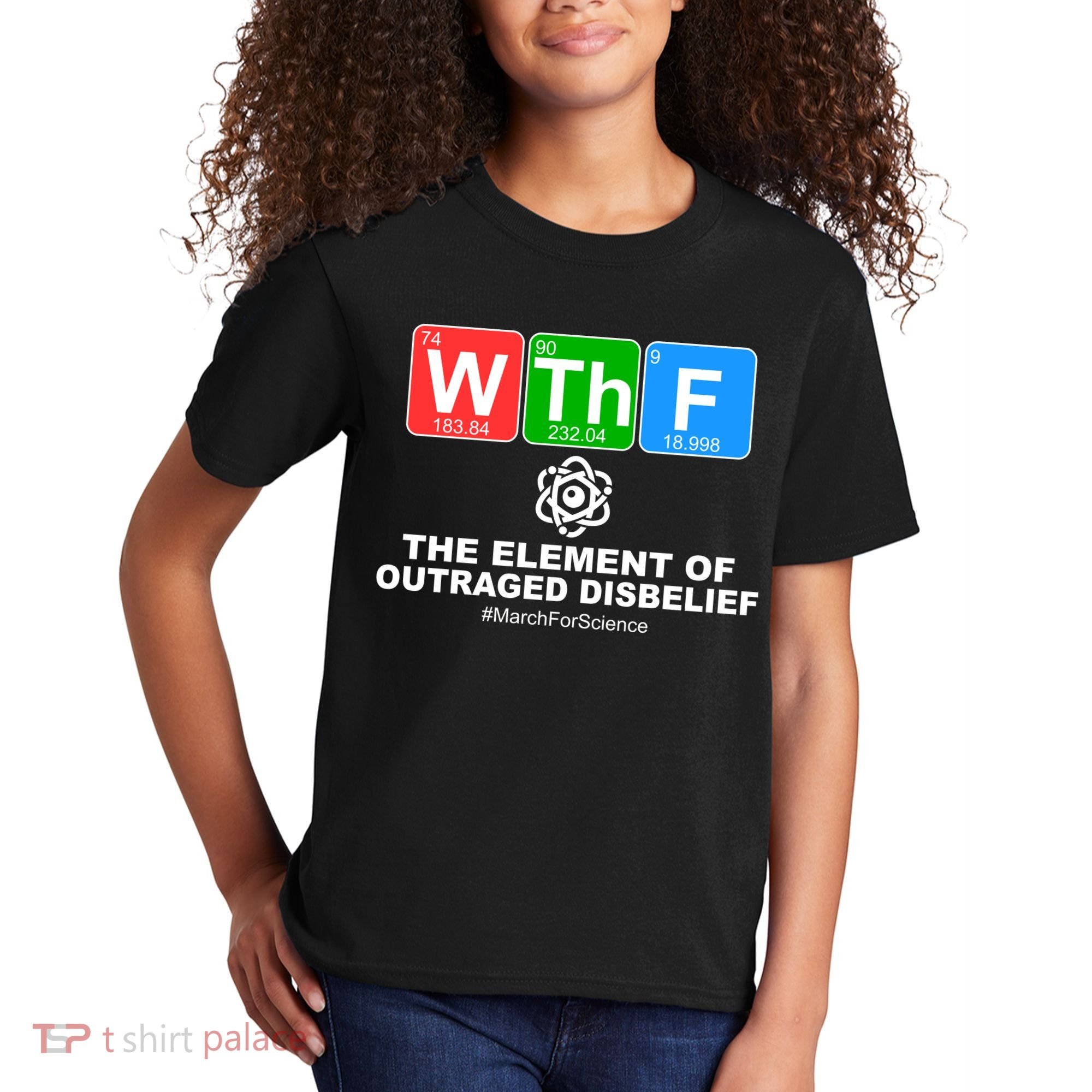 WTHF WTF The Element of Outraged Disbelief March For Science Kids T-Shirt