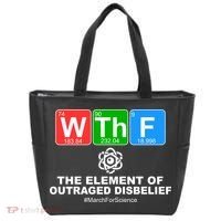 WTHF WTF The Element of Outraged Disbelief March For Science Tote Bag thumb 0