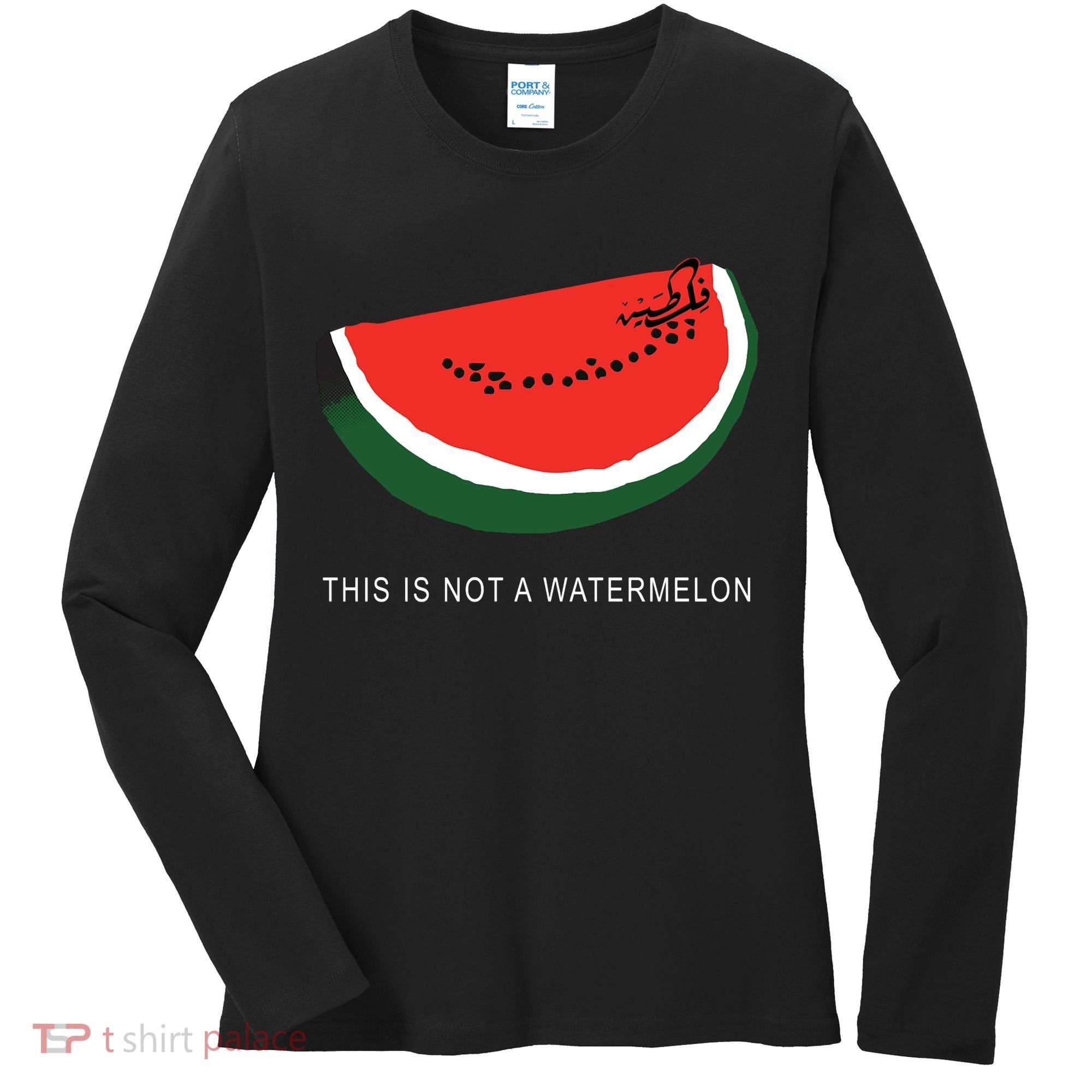 Watermelon This Is Not A Watermelon Palestine Collection Women's Long Sleeve Shirt