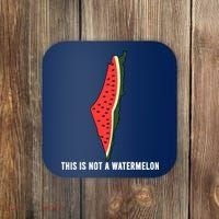 Watermelon This Is Not A Watermelon Palestine Collection Coaster thumb 0