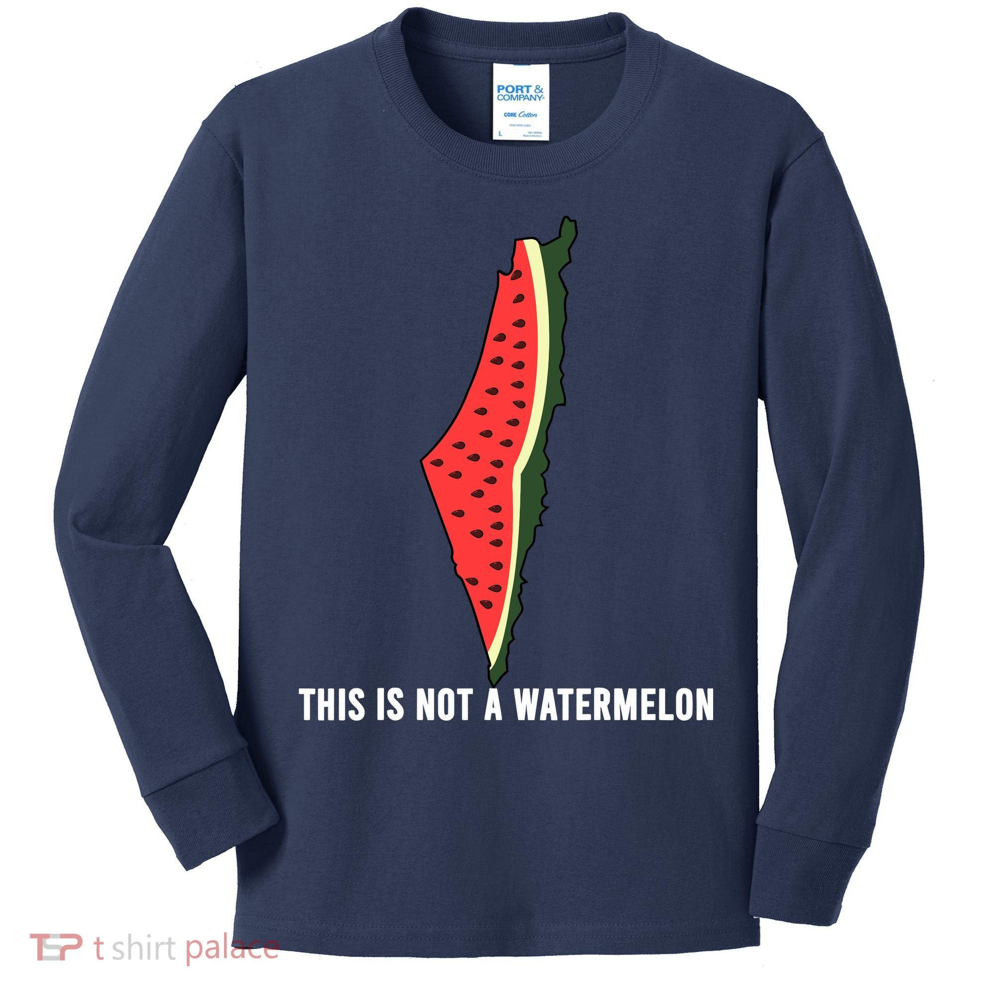 Watermelon This Is Not A Watermelon Palestine Collection Kids Long Sleeve Shirt
