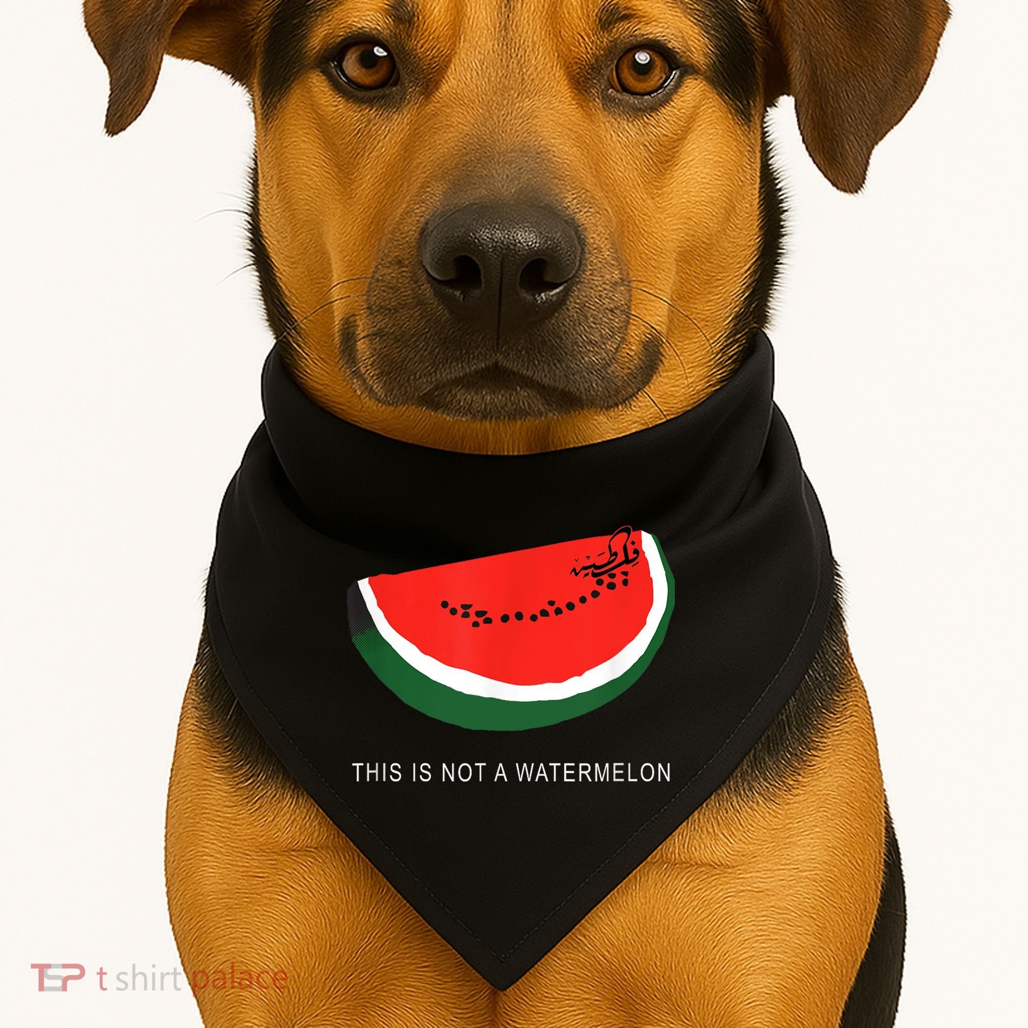 Watermelon This Is Not A Watermelon Palestine Collection USA-Made Doggie Bandana