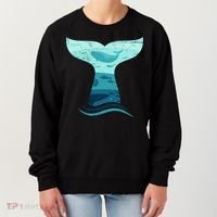 Whale Tail In Waves Orca Ocean Cute Gift Women's Sweatshirt thumb 0