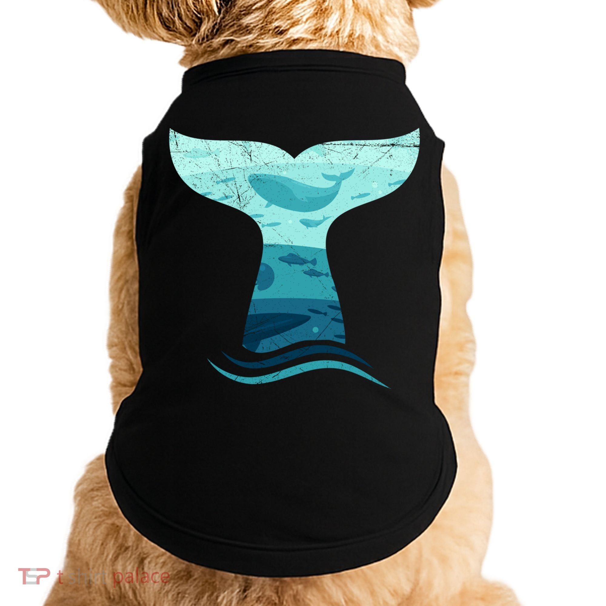 Whale Tail In Waves Orca Ocean Cute Gift Doggie Tank