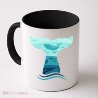Whale Tail In Waves Orca Ocean Cute Gift Coffee Mug thumb 0