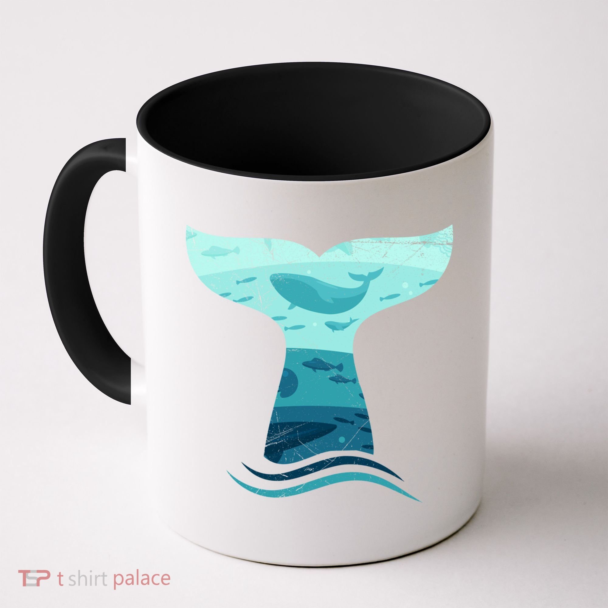 Whale Tail In Waves Orca Ocean Cute Gift Coffee Mug