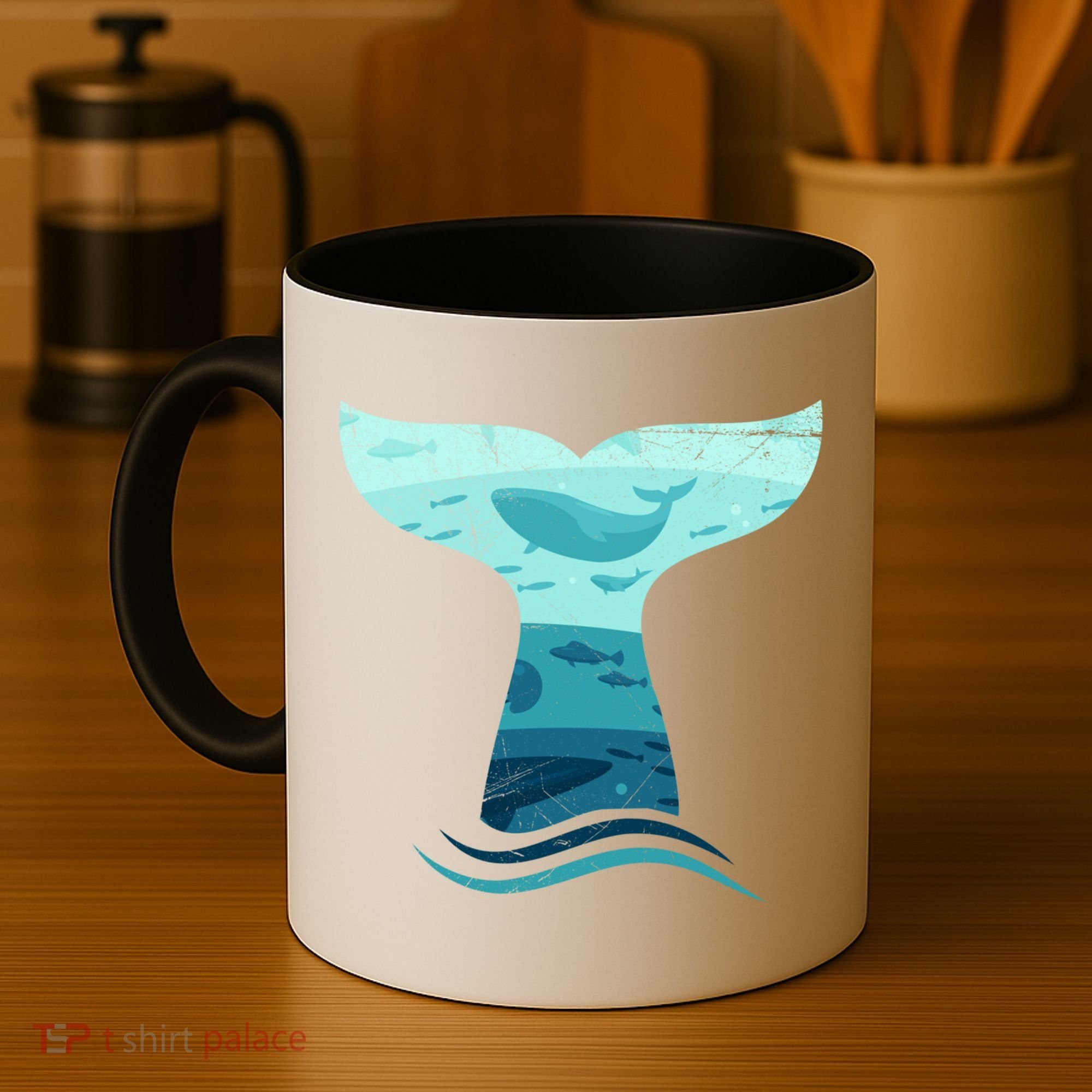 Whale Tail In Waves Orca Ocean Cute Gift Coffee Mug