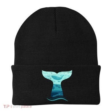 Whale Tail In Waves Orca Ocean Cute Gift Beanie